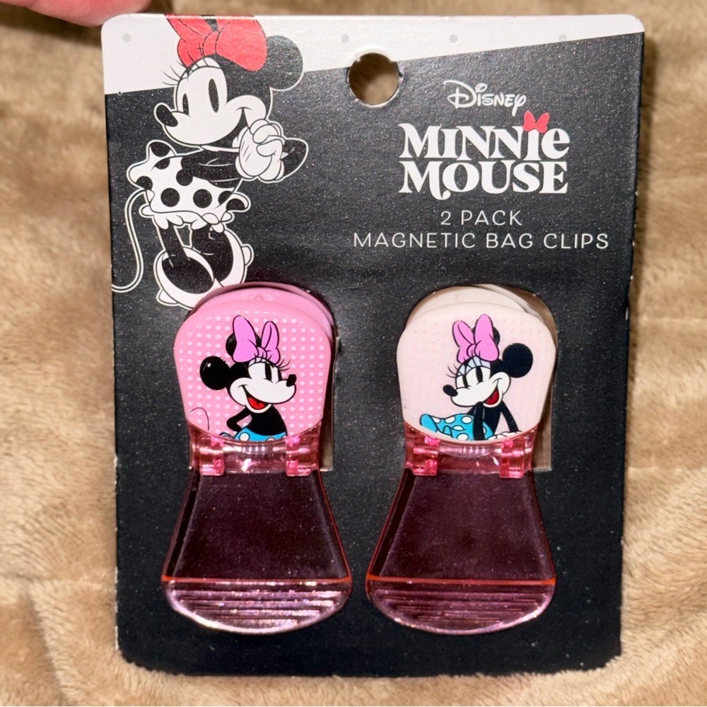 Disney Minnie Mouse 2pk Magnetic Bag Clips - NEW